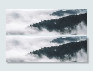 群山森林蓝天白云banner高清