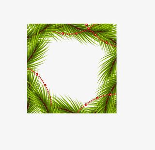 矢量圣诞元素装饰边框免抠