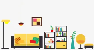 扁平化家居摆设免抠