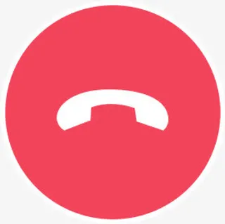 红色底纹电话标识免抠