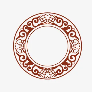 古风圆形边框免抠