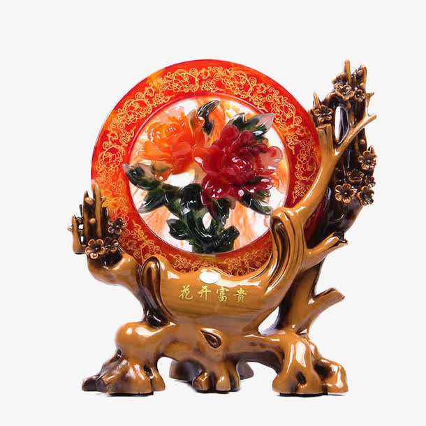 花开富贵摆件免抠