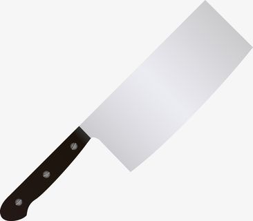 手绘不锈钢菜刀插图免抠