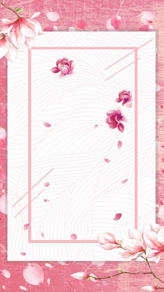 桃花平面花卉商业夏日H5背景素材高清