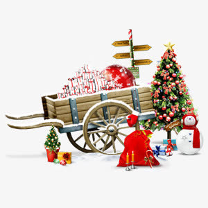 卡通礼物堆免抠