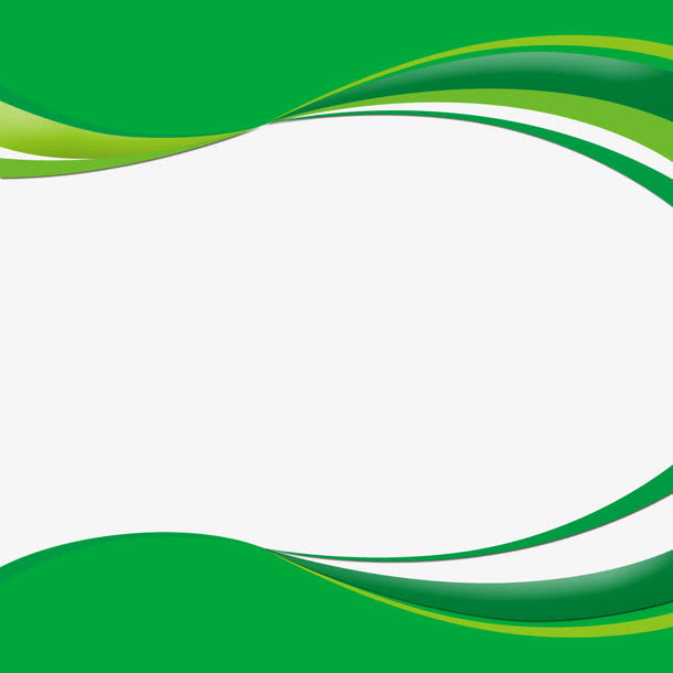 绿色延展曲线免抠