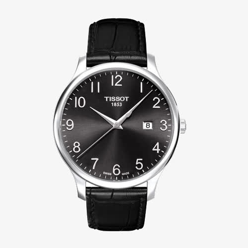 天梭俊雅系列大表盘石英手表免抠