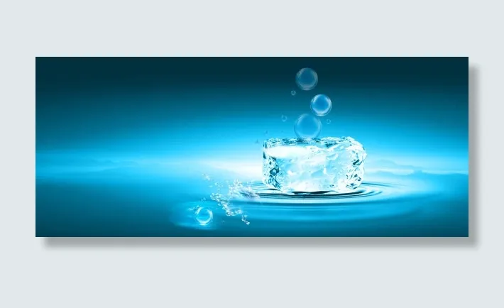 化妆品护肤品面膜冰块水滴水珠背景banner