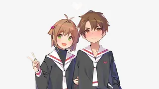 动漫情侣免扣免抠