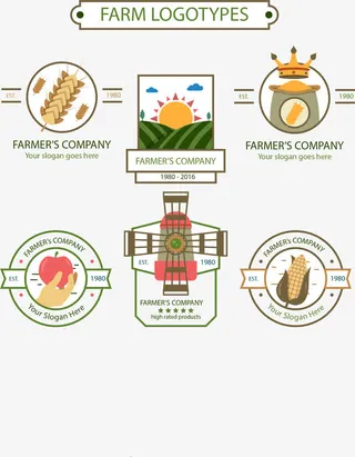 矢量生态有机产品图标免抠
