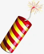 炮竹主题新年海报免抠