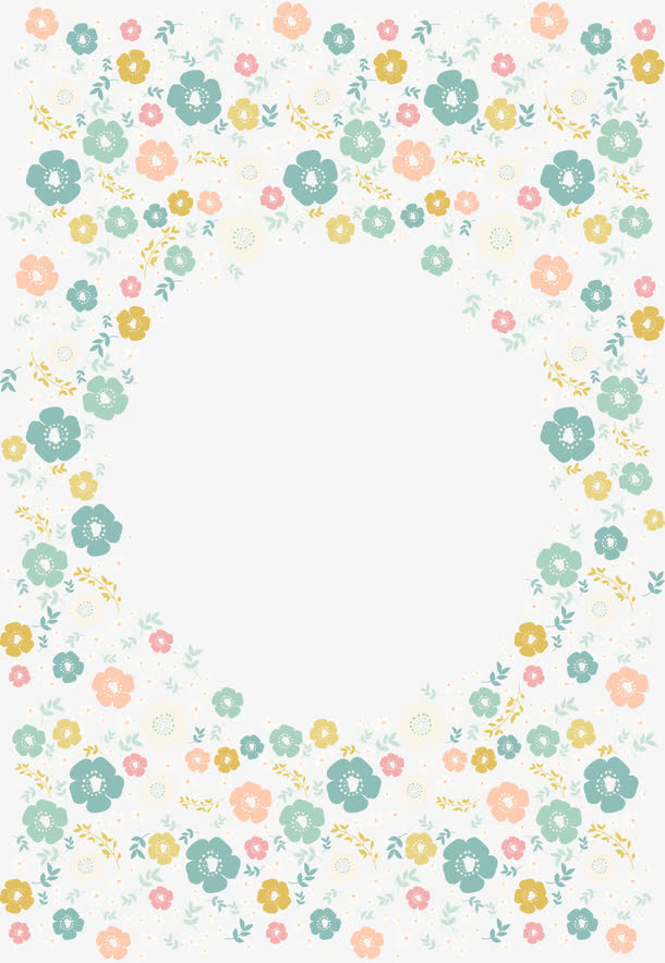 碎花底纹免抠