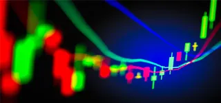 彩色K线图背景高清