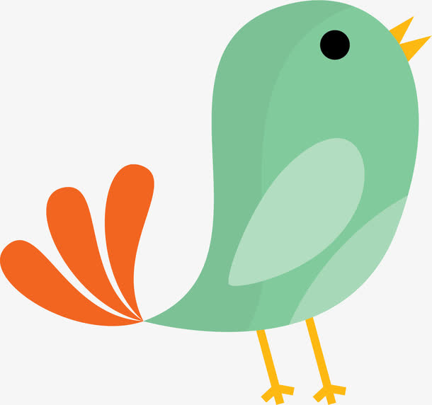 绿色爱情鸟免抠