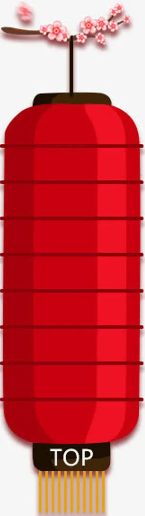 梅花红灯笼图片免抠