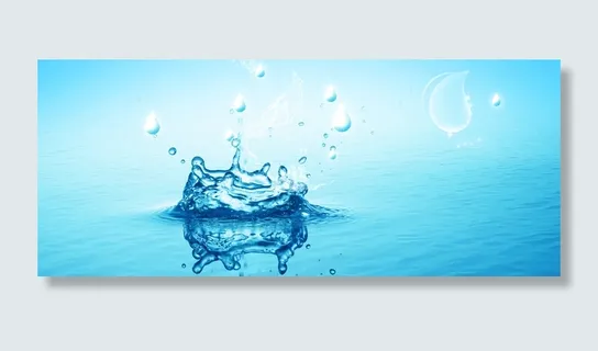 水清新简约蓝色淘宝海报背景高清