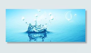 水清新简约蓝色淘宝海报背景高清