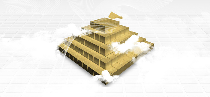 企业文化金字塔背景banner高清