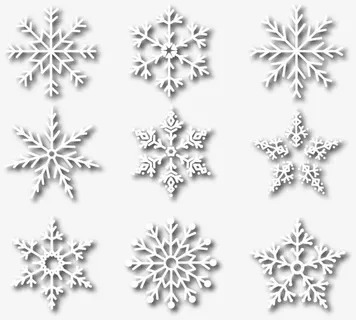 9款白色雪花免抠