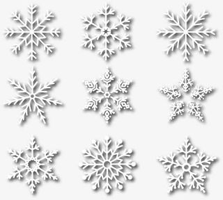 9款白色雪花免抠