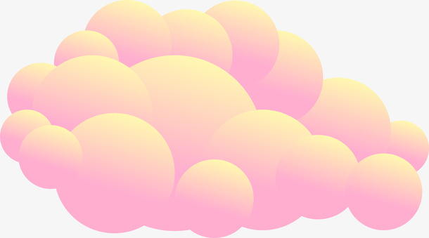 梦幻云朵装饰素材免抠