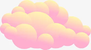 梦幻云朵装饰素材免抠
