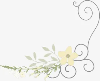 淡雅花藤免抠