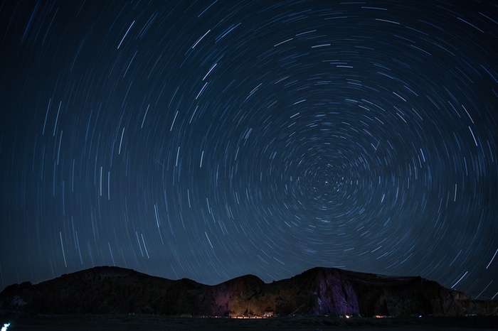 美式浪漫星空篝火背景素材高清