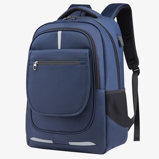 蓝色夜光双肩包免抠