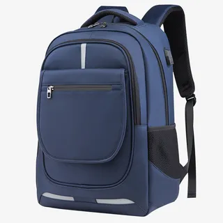 蓝色夜光双肩包免抠