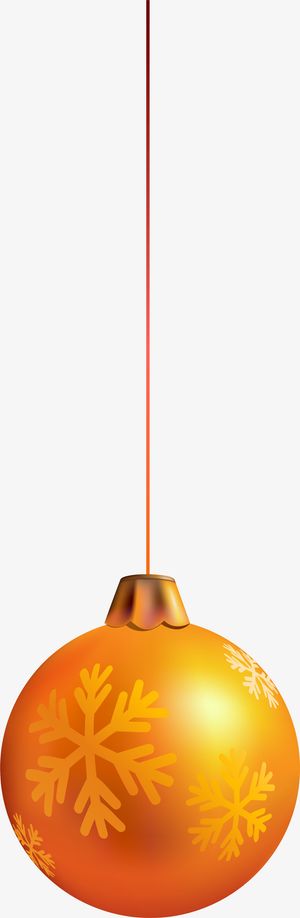 圣诞节金色圣诞球免抠
