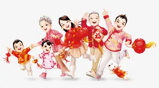 家人团圆热闹免抠