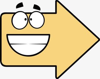 大笑的拉伸方向箭头免抠