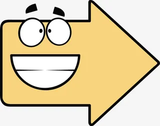 大笑的拉伸方向箭头免抠