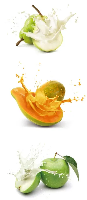 水果扑通劲爆炸奶花图免抠