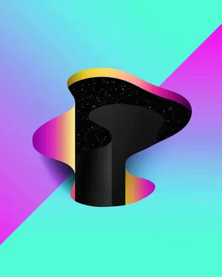 创意元素颜色渐变不规则形状免抠