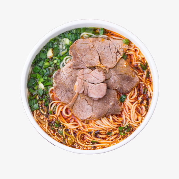 大碗牛肉面  面条  手拉面免抠