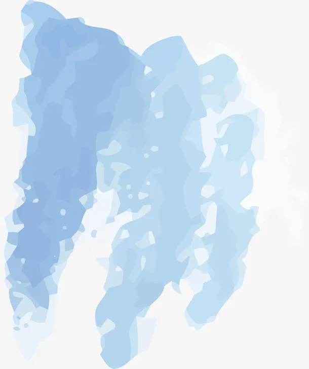 创意蓝色涂鸦免抠