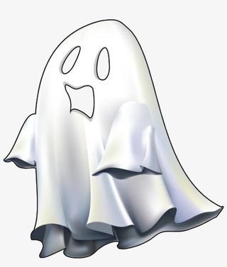白色可爱幽灵素材免抠