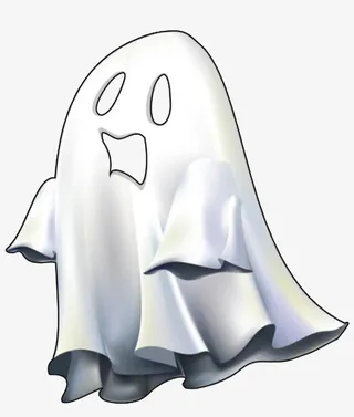 白色可爱幽灵素材免抠