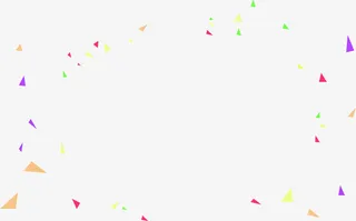 彩色几何形状招聘海报免抠