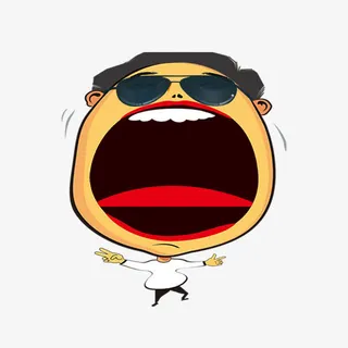 大嘴巴卡通人物免抠