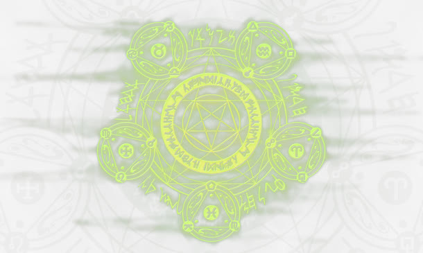黄色五行光效阵法免抠
