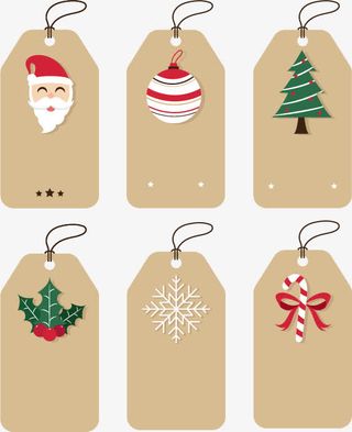 卡其色节日挂饰免抠