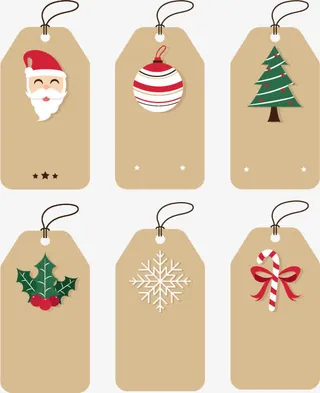 卡其色节日挂饰免抠