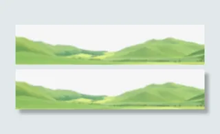 绿色草原山地免抠