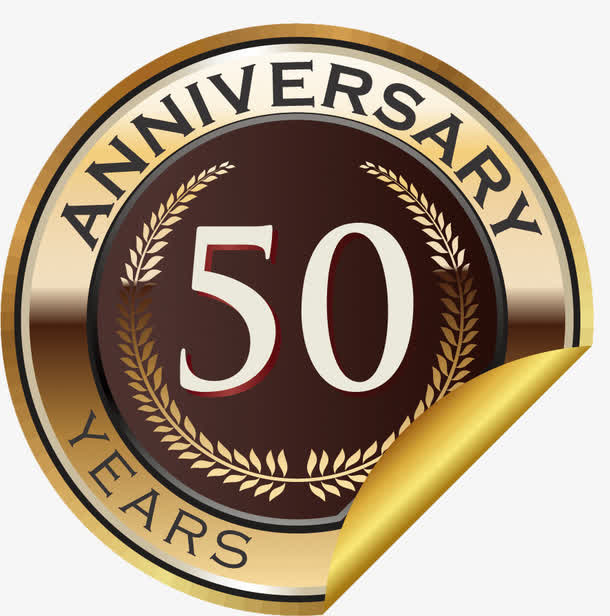 50周年庆祝标签免抠