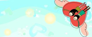 天使简约蓝色家装背景高清