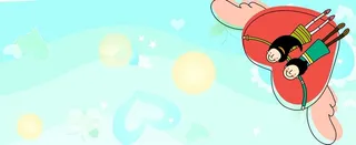 天使简约蓝色家装背景高清