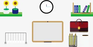 矢量办公环境免抠